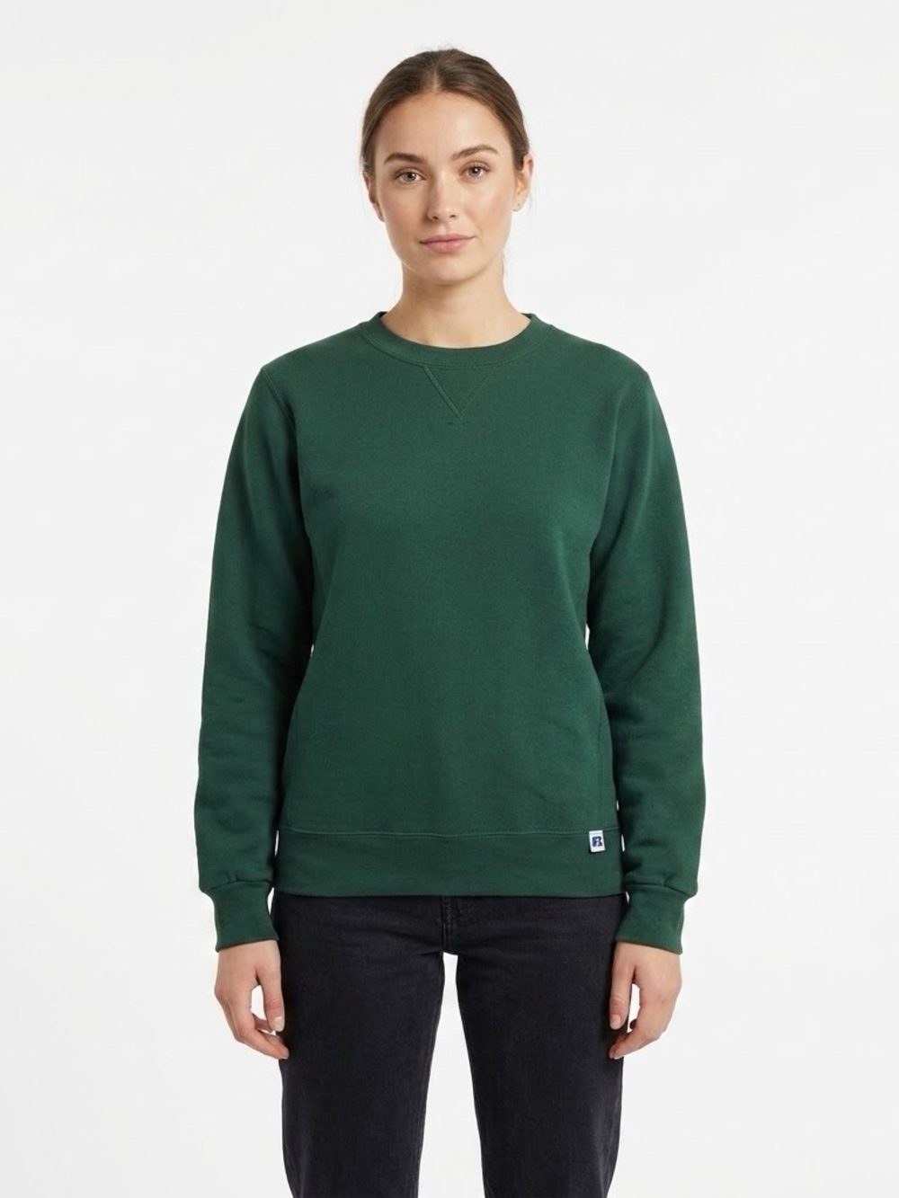 Vintage Russell Athletic Sweatshirt Small Forest Green Blank Crewneck Pullover